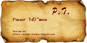 Pauer Tímea névjegykártya